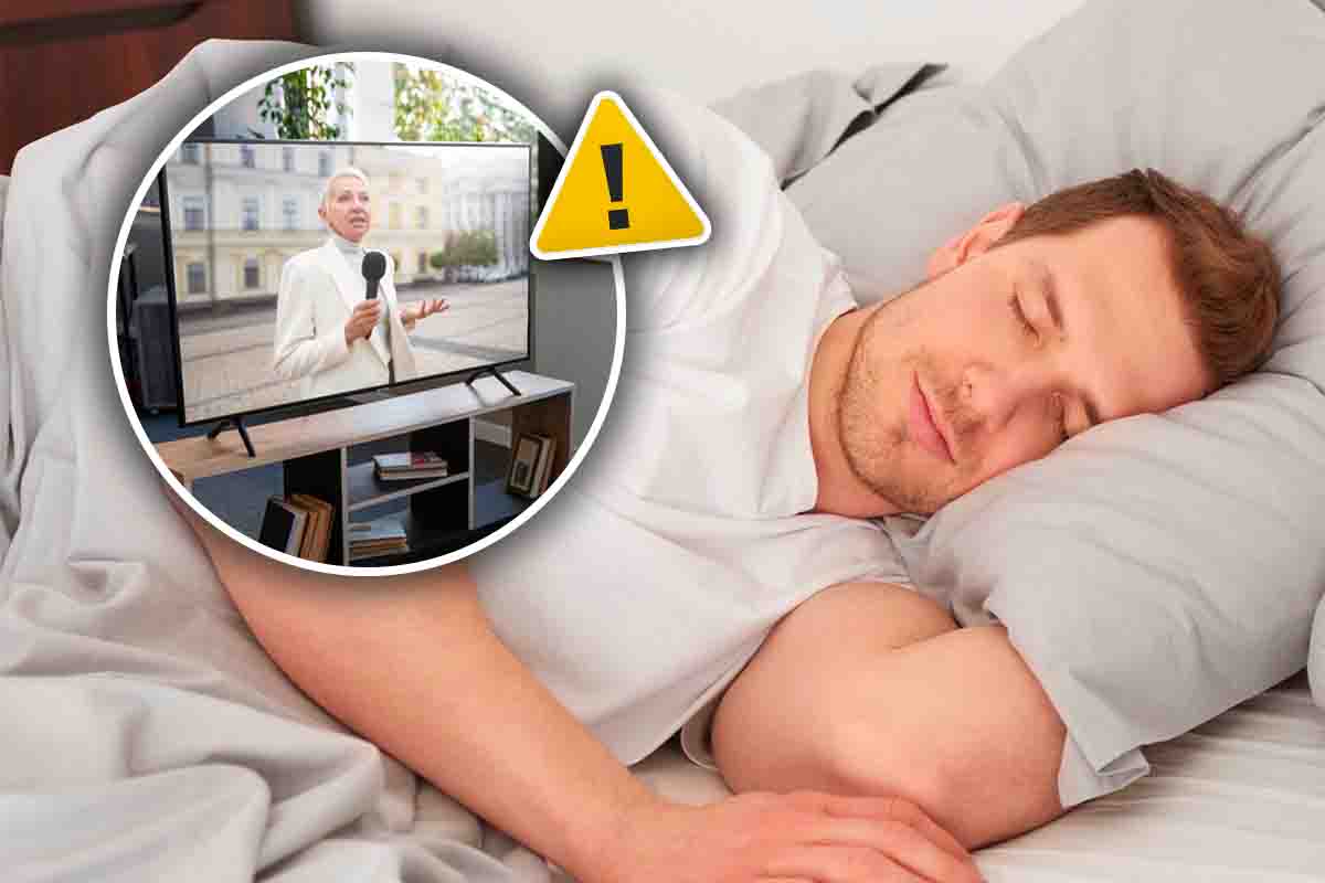 TV, if you leave it on to help you sleep then you don’t know the risks you run: it’s better to avoid it
