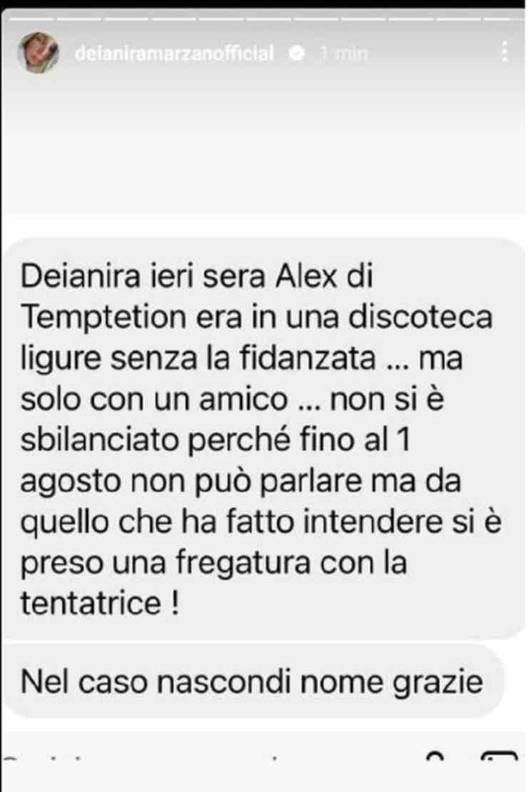 segnalazione Alex e Vittoria Temptation Island 2024 