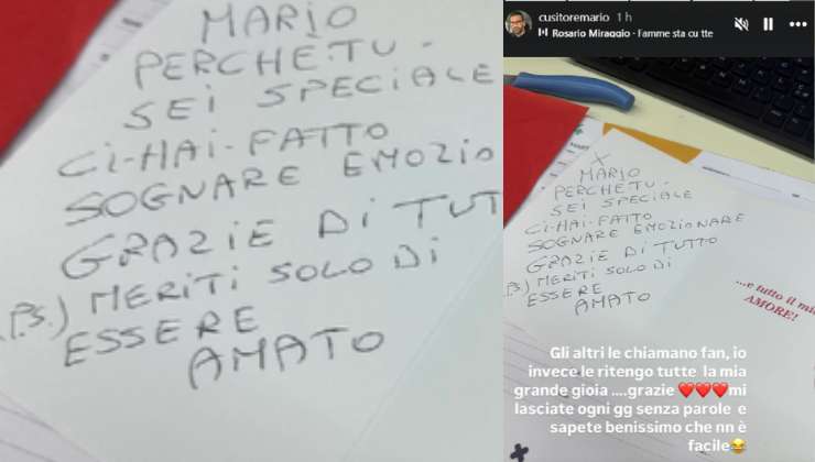 messaggio a casa mario cusitore