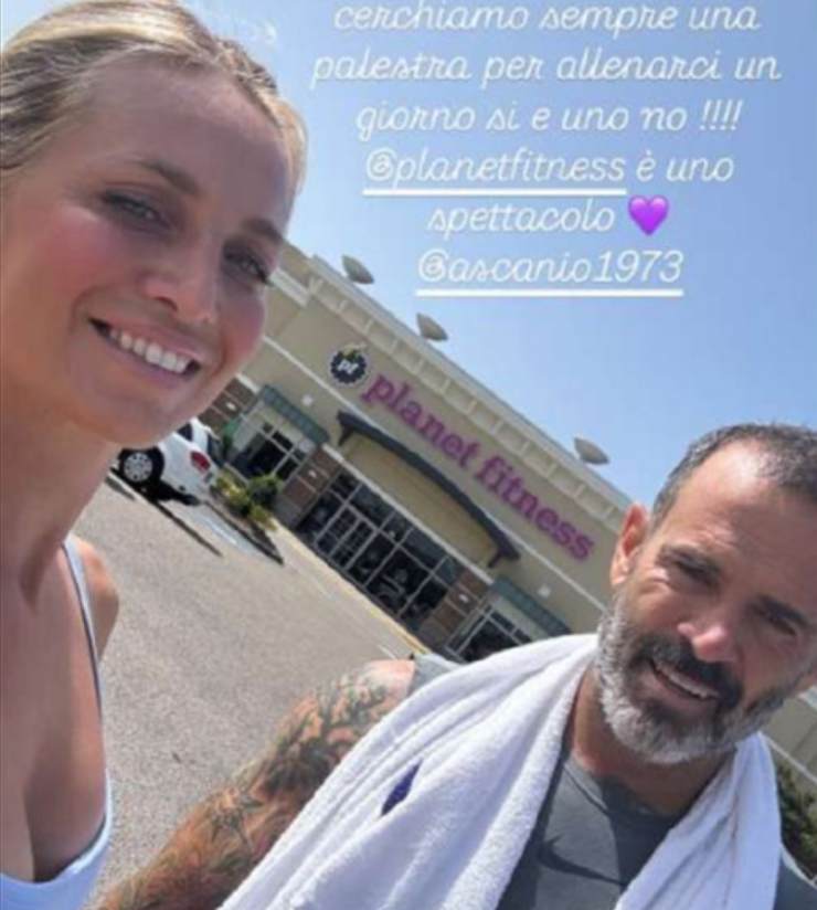 Katia e Ascanio in palestra anche in vacanza